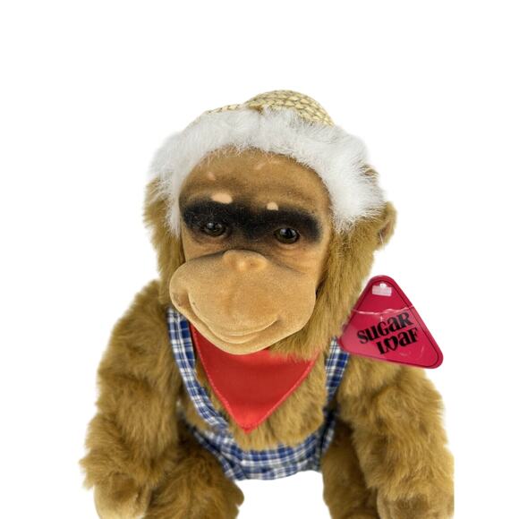 Sugar Loaf Toys Red & Blue Monkey Plush Soft 14” ACMI - Picture 2 of 9